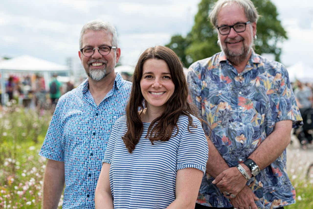 Pfarrer Bernd Brucksch, der katholische Pastoralreferent Richard Link und CVJM-Pionierin Rebecca Kehrberger